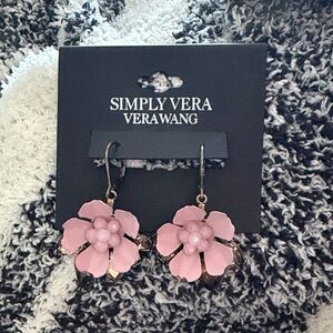 Simply Vera Vera Wang Pink Floral Drop Earrings